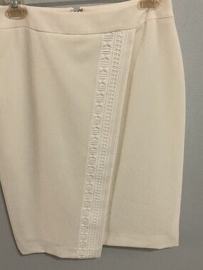 Katherine Kelly Elise Asymmetric Faux Wrap Pencil Skirt,Size 4.